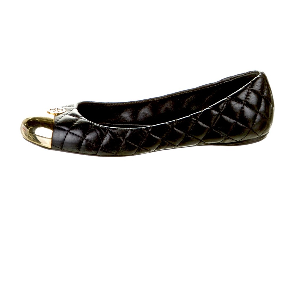 Tory Burch Gold Toe Ballet Flats - gently worn
